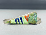Bern Tsadiasi Vintage Native American Zuni Green Turquoise Sterling Silver Bracelet Signed-Nativo Arts