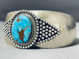 Bertha Smith Bisbee Turquoise Vintage Native American Navajo Sterling Silver Bracelet-Nativo Arts