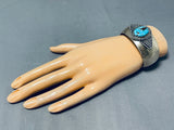 Bertha Smith Bisbee Turquoise Vintage Native American Navajo Sterling Silver Bracelet-Nativo Arts