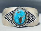 Bertha Smith Bisbee Turquoise Vintage Native American Navajo Sterling Silver Bracelet-Nativo Arts