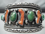 Best Bert David Vintage Native American Navajo Cerrillos Turquoise Sterling Silver Bracelet-Nativo Arts