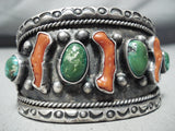 Best Bert David Vintage Native American Navajo Cerrillos Turquoise Sterling Silver Bracelet-Nativo Arts