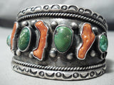 Best Bert David Vintage Native American Navajo Cerrillos Turquoise Sterling Silver Bracelet-Nativo Arts