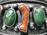 Best Bert David Vintage Native American Navajo Cerrillos Turquoise Sterling Silver Bracelet-Nativo Arts
