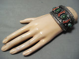 Best Bert David Vintage Native American Navajo Cerrillos Turquoise Sterling Silver Bracelet-Nativo Arts