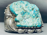 Best Cecil Sanders Vintage Native American Navajo Turquoise Sterling Silver Leaf Bracelet-Nativo Arts