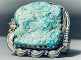 Best Cecil Sanders Vintage Native American Navajo Turquoise Sterling Silver Leaf Bracelet-Nativo Arts