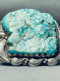 Best Cecil Sanders Vintage Native American Navajo Turquoise Sterling Silver Leaf Bracelet-Nativo Arts