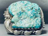 Best Cecil Sanders Vintage Native American Navajo Turquoise Sterling Silver Leaf Bracelet-Nativo Arts