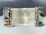 Best Dave Tune Vintage Native American Navajo Turquoise Inlay Sterling Silver Bracelet Cuff-Nativo Arts