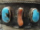 Best High Grade Bisbee Turquoise Vintage Native American Navajo Sterling Silver Bracelet-Nativo Arts
