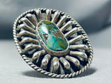 Best Jimmie King Jr Vintage Native American Navajo Turquoise Sterling Silver Ring-Nativo Arts