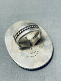 Best Jimmie King Jr Vintage Native American Navajo Turquoise Sterling Silver Ring-Nativo Arts