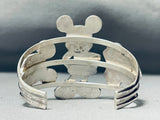 Best Native American Mickey Mouse Coral Sterling Silver Bracelet-Nativo Arts