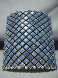 Best Native American Navajo Denim Lapis Sterling Silver Bracelet Cuff-Nativo Arts