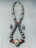 Best Native American Navajo Spiny Pyster Tubule Sterling Silver Stamped Signed Necklace-Nativo Arts