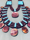 Best Native American Purple Spiny Oyster Turquoise Inlay Necklace-Nativo Arts