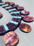 Best Native American Purple Spiny Oyster Turquoise Inlay Necklace-Nativo Arts