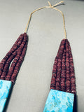 Best Native American Purple Spiny Oyster Turquoise Inlay Necklace-Nativo Arts