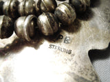 Best Vintage Native American Hopi Sterling Silver Geometric Squash Blossom Necklace-Nativo Arts