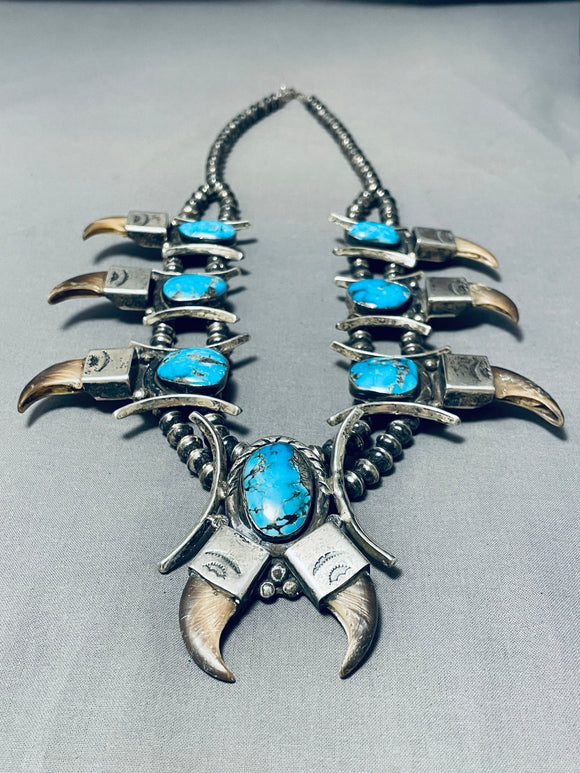 Sold at auction Navajo Silver, Turquoise and Bear Claw Necklace Auction  Number 3415T Lot Number 1488 | Skinner Auctioneers