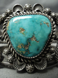 Best Vintage Native American Navajo Julian Arviso Turquoise Sterling Silver Bracelet Old-Nativo Arts