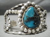 Best Vintage Native American Navajo Men's Last Chance Turquoise Sterling Silver Bracelet Old-Nativo Arts