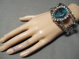 Best Vintage Native American Navajo Men's Last Chance Turquoise Sterling Silver Bracelet Old-Nativo Arts