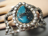 Best Vintage Native American Navajo Men's Last Chance Turquoise Sterling Silver Bracelet Old-Nativo Arts