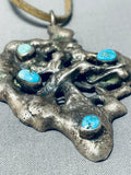 Best Vintage Native American Navajo Slag Sterling Silver Turquoise Necklace-Nativo Arts