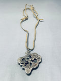 Best Vintage Native American Navajo Slag Sterling Silver Turquoise Necklace-Nativo Arts