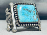 Best Vintage Native American Navajo Squared Turquoise Sterling Silver Bracelet-Nativo Arts