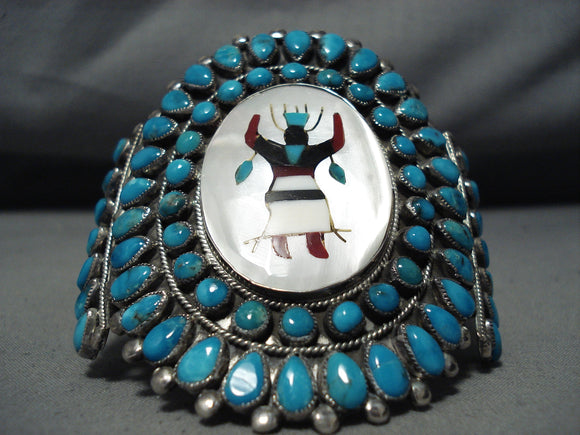 Best Vintage Native American Navajo Victor Moses Begay Turquoise Sterling Silver Bracelet-Nativo Arts