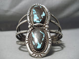 Best Vintage Native American Taos Bisbee Turquoise Sterling Silver Bracelet Old-Nativo Arts