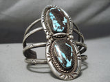 Best Vintage Native American Taos Bisbee Turquoise Sterling Silver Bracelet Old-Nativo Arts