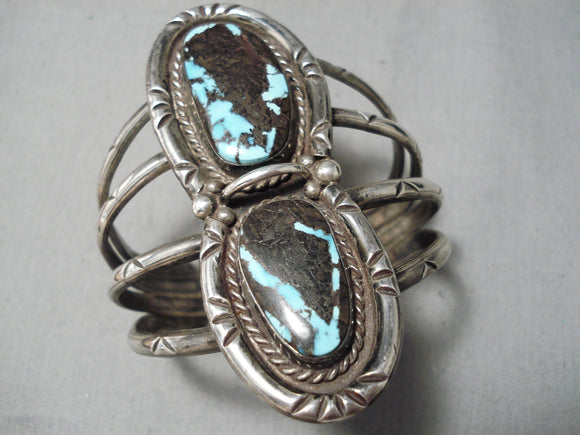 Best Vintage Native American Taos Bisbee Turquoise Sterling Silver Bracelet Old-Nativo Arts