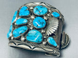 Best Vintage Orville Tsinnie Native American Navajo Turquoise Sterling Silver Watch Bracelet-Nativo Arts