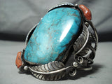 Biggest Best Vintage Native American Navajo Blue Diamond Turquoise Sterling Silver Bracelet-Nativo Arts