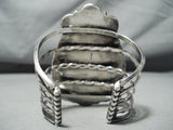 Biggest Best Vintage Native American Navajo Blue Diamond Turquoise Sterling Silver Bracelet-Nativo Arts
