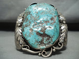 Biggest Best Vintage Native American Navajo Red Mountain Turquoise Sterling Silver Bracelet-Nativo Arts