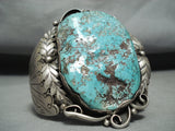 Biggest Best Vintage Native American Navajo Red Mountain Turquoise Sterling Silver Bracelet-Nativo Arts
