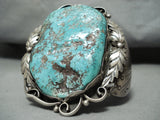 Biggest Best Vintage Native American Navajo Red Mountain Turquoise Sterling Silver Bracelet-Nativo Arts