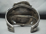Biggest Best Vintage Native American Navajo Red Mountain Turquoise Sterling Silver Bracelet-Nativo Arts