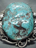 Biggest Best Vintage Native American Navajo Red Mountain Turquoise Sterling Silver Bracelet-Nativo Arts