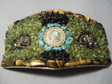 Biggest Vintage Native American Navajo Gold Coin Silver Tigers Eye Buckle- 623 Grams-Nativo Arts