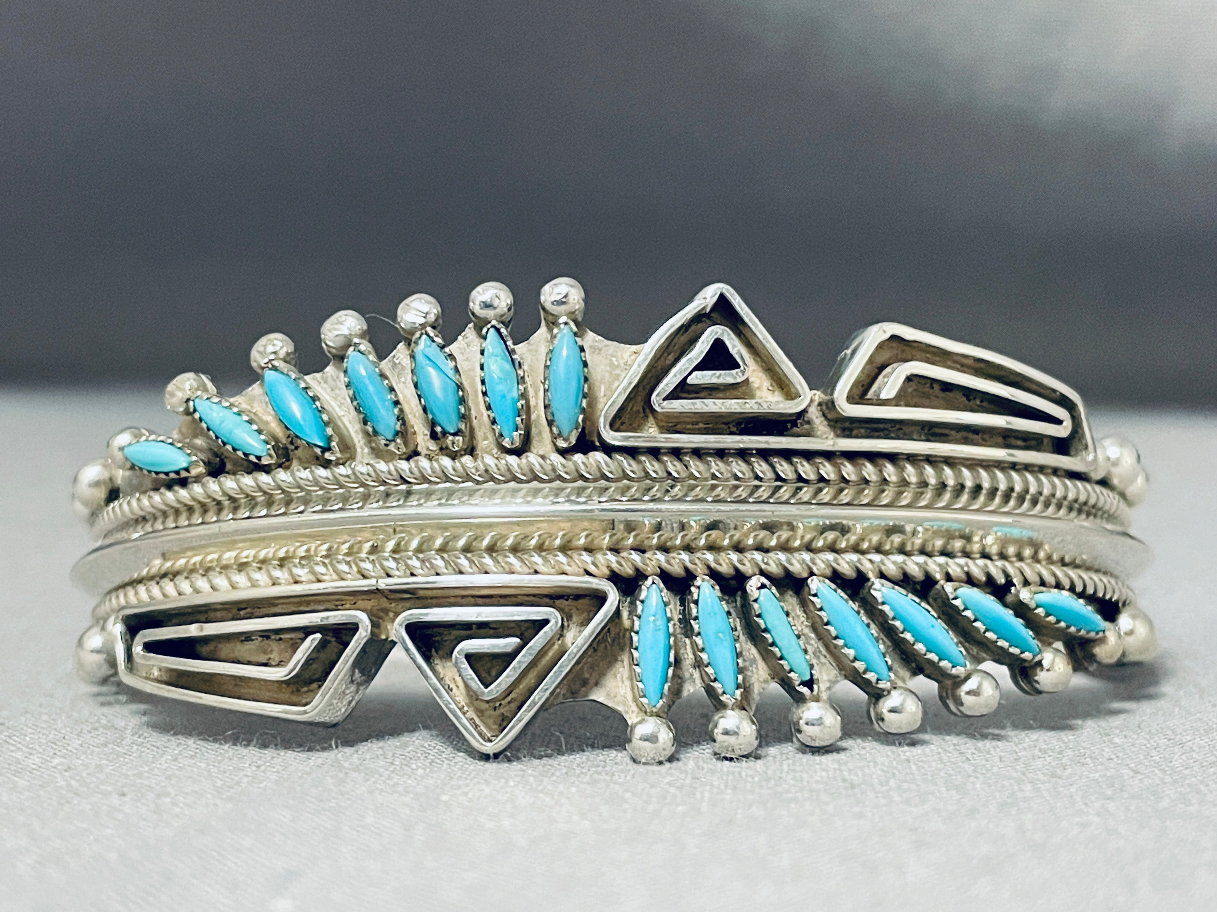 Bill Betoney Vintage Native American Navajo Turquoise Sterling