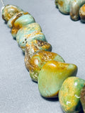 Boulders Of Turquoise Native American Navajo Royston Sterling Silver Necklace-Nativo Arts