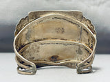 Brutal Vintage Native American Navajo Museum Turquoise Sterling Silver Bracelet Old-Nativo Arts