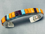 Cal Pederson Sensational Vintage Native American Navajo Turquoise Sterling Silver Bracelet-Nativo Arts
