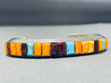 Cal Pederson Sensational Vintage Native American Navajo Turquoise Sterling Silver Bracelet-Nativo Arts